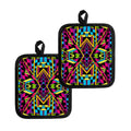 Ethnic Psychedelic Trippy Print Pot Holders