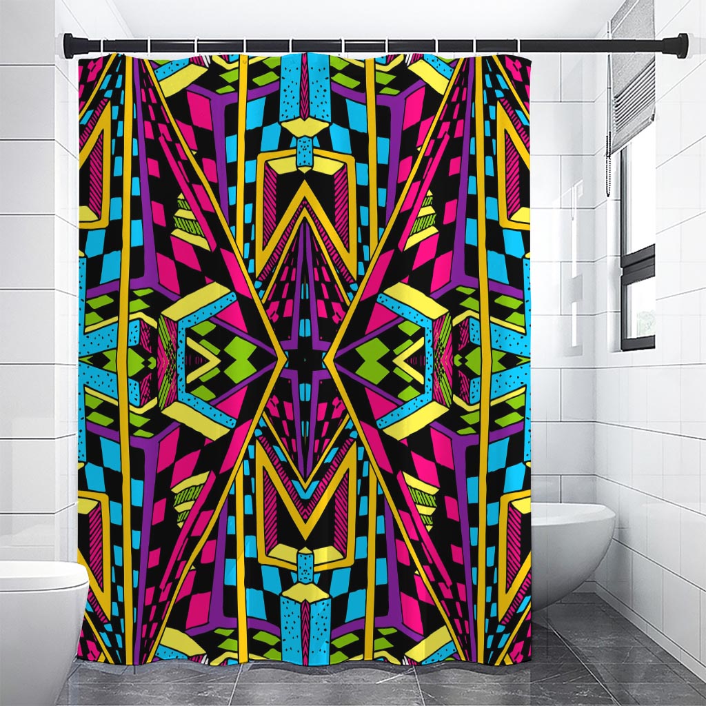 Ethnic Psychedelic Trippy Print Premium Shower Curtain