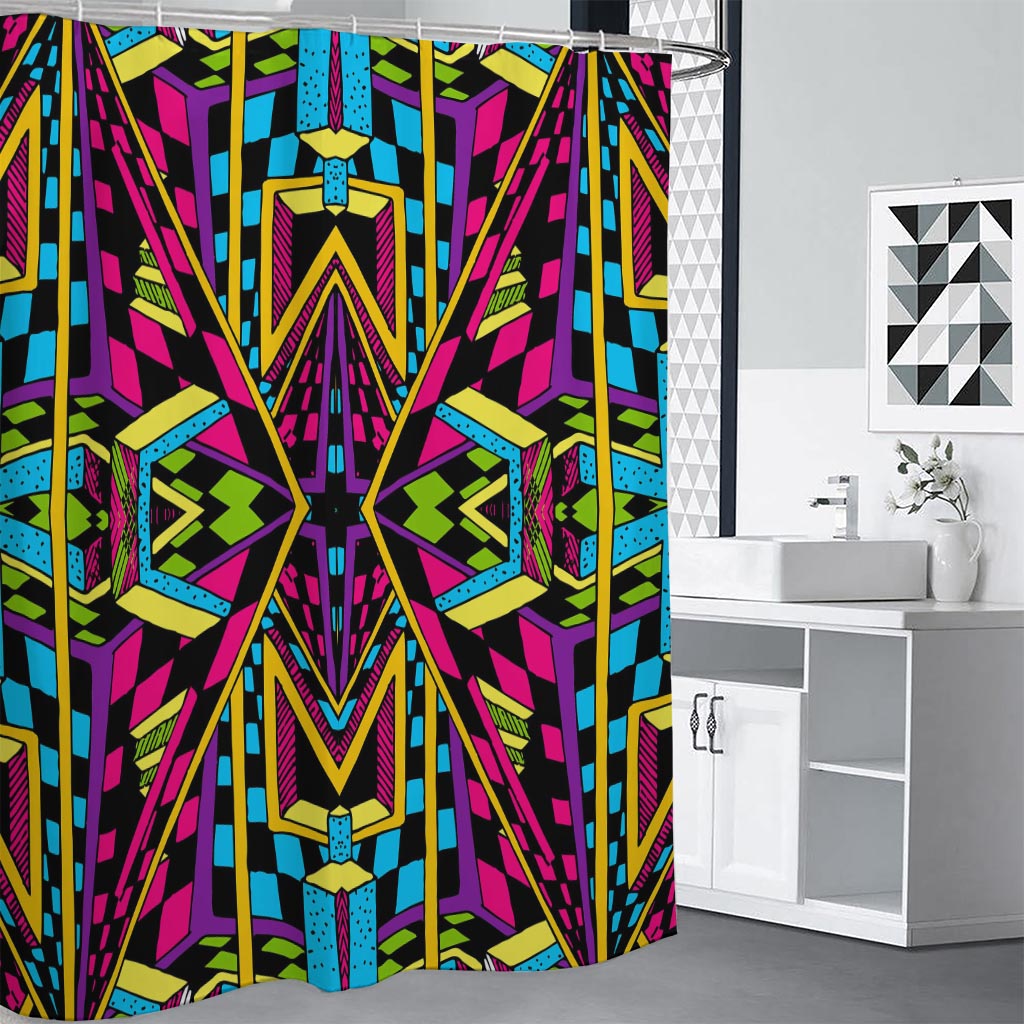Ethnic Psychedelic Trippy Print Premium Shower Curtain