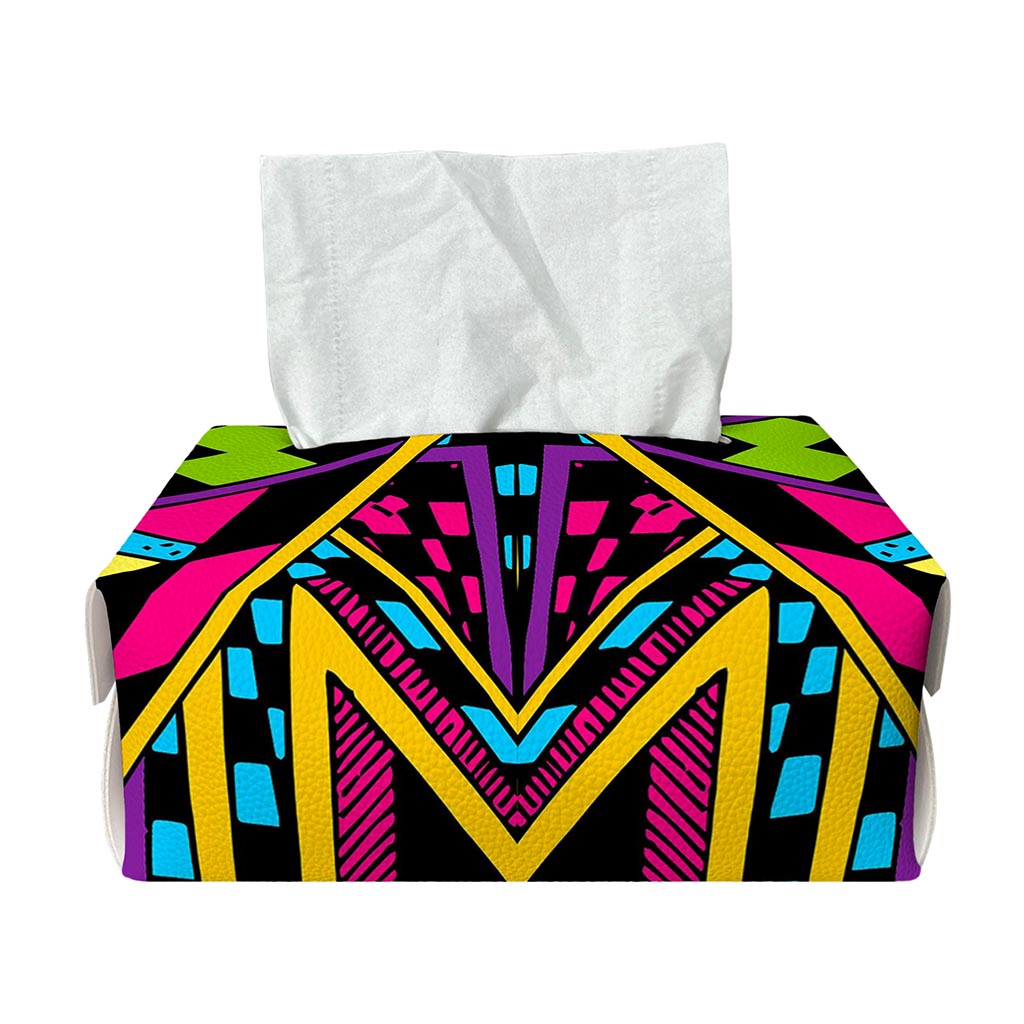 Ethnic Psychedelic Trippy Print Rectangle Tissue Box Cover