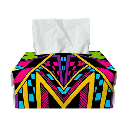 Ethnic Psychedelic Trippy Print Rectangle Tissue Box Cover