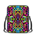 Ethnic Psychedelic Trippy Print Rectangular Crossbody Bag