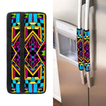 Ethnic Psychedelic Trippy Print Refrigerator Handle Covers