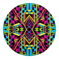 Ethnic Psychedelic Trippy Print Round Blanket