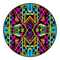 Ethnic Psychedelic Trippy Print Round Floor Mat