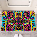 Ethnic Psychedelic Trippy Print Rubber Doormat