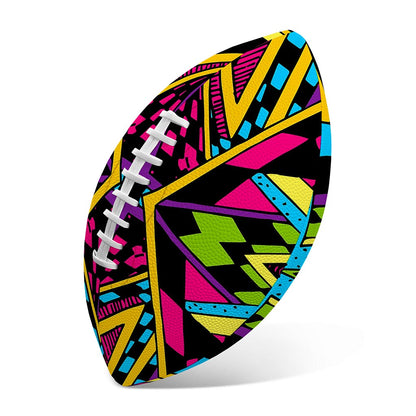 Ethnic Psychedelic Trippy Print Rugby Ball