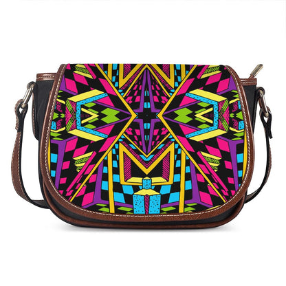 Ethnic Psychedelic Trippy Print Saddle Bag