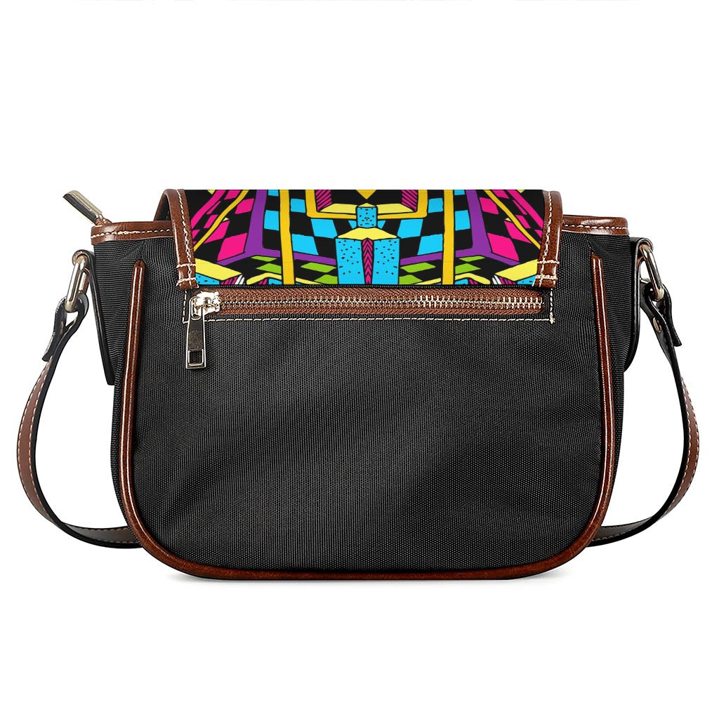 Ethnic Psychedelic Trippy Print Saddle Bag
