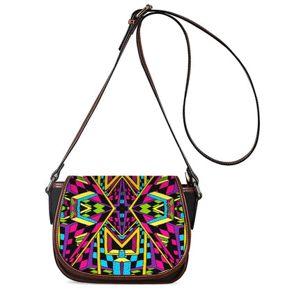 Ethnic Psychedelic Trippy Print Saddle Bag