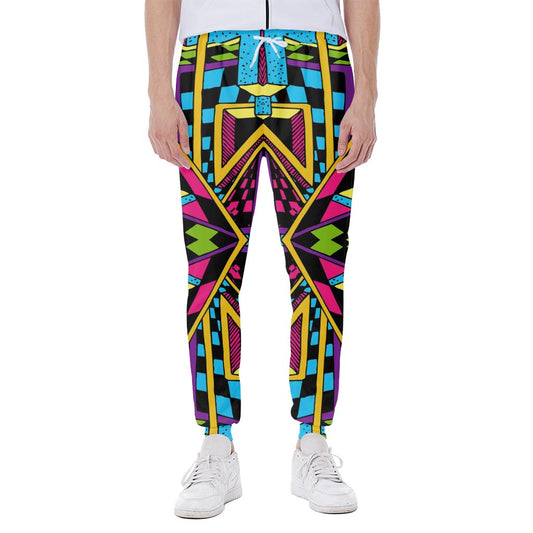 Ethnic Psychedelic Trippy Print Scuba Joggers