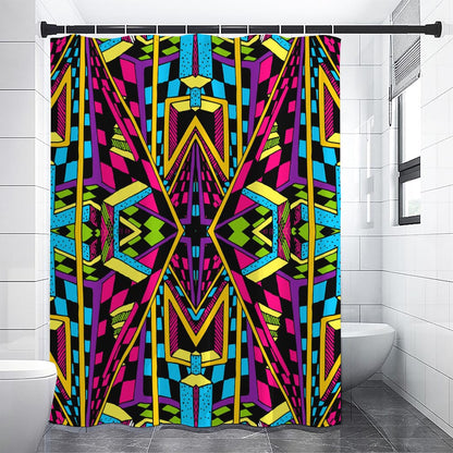 Ethnic Psychedelic Trippy Print Shower Curtain