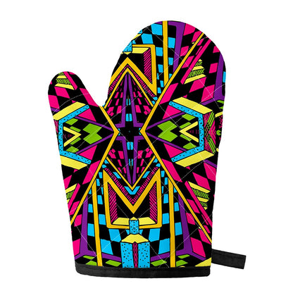 Ethnic Psychedelic Trippy Print Single Oven Mitt