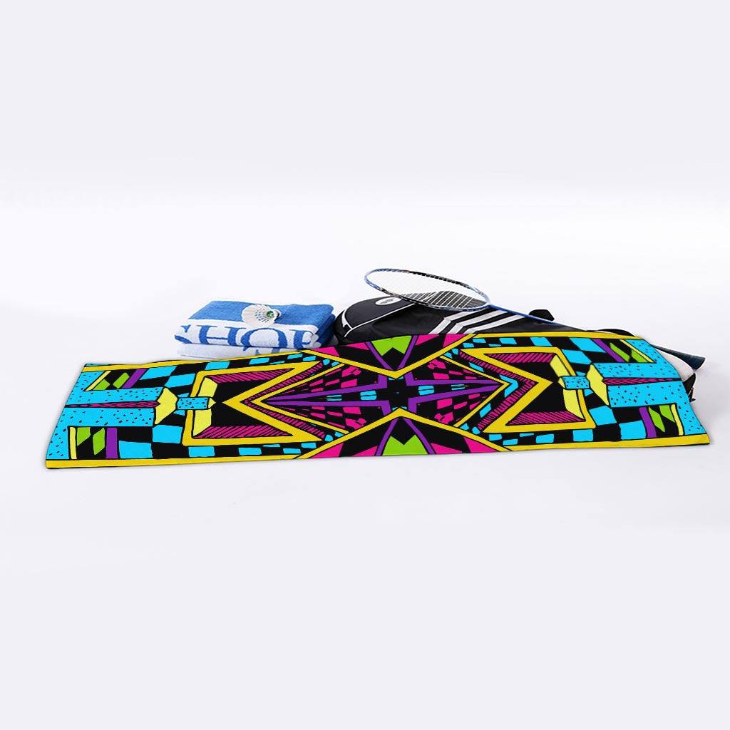 Ethnic Psychedelic Trippy Print Sports Towel