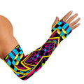 Ethnic Psychedelic Trippy Print Sun Protection Arm Sleeves