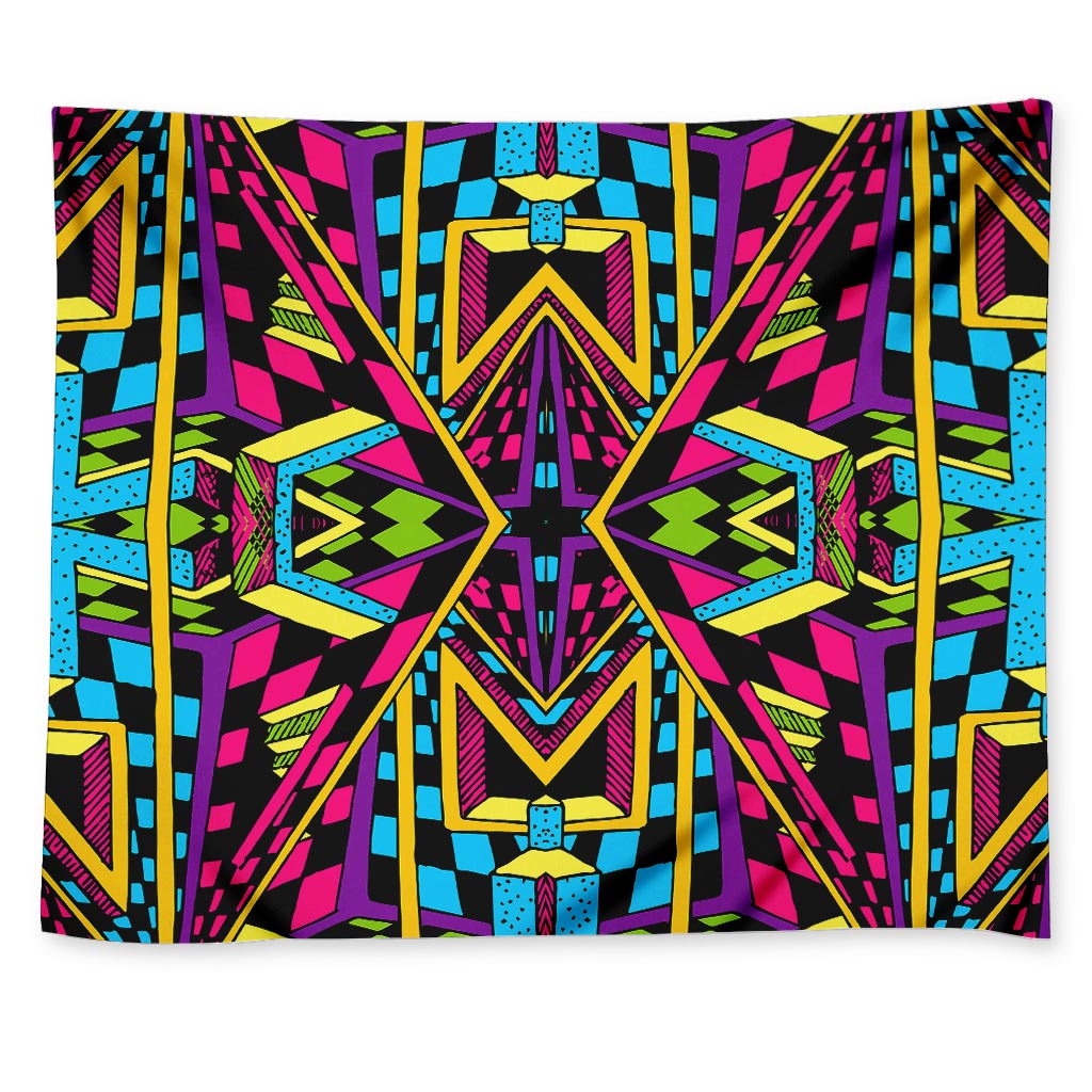 Ethnic Psychedelic Trippy Print Tapestry