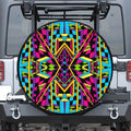 Ethnic Psychedelic Trippy Print Tire Cover
