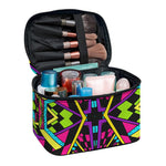 Ethnic Psychedelic Trippy Print Travel Makeup Bag
