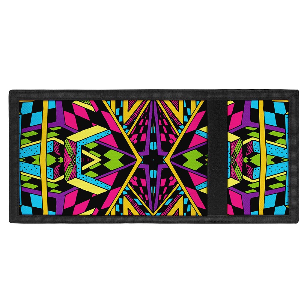 Ethnic Psychedelic Trippy Print Trifold Wallet