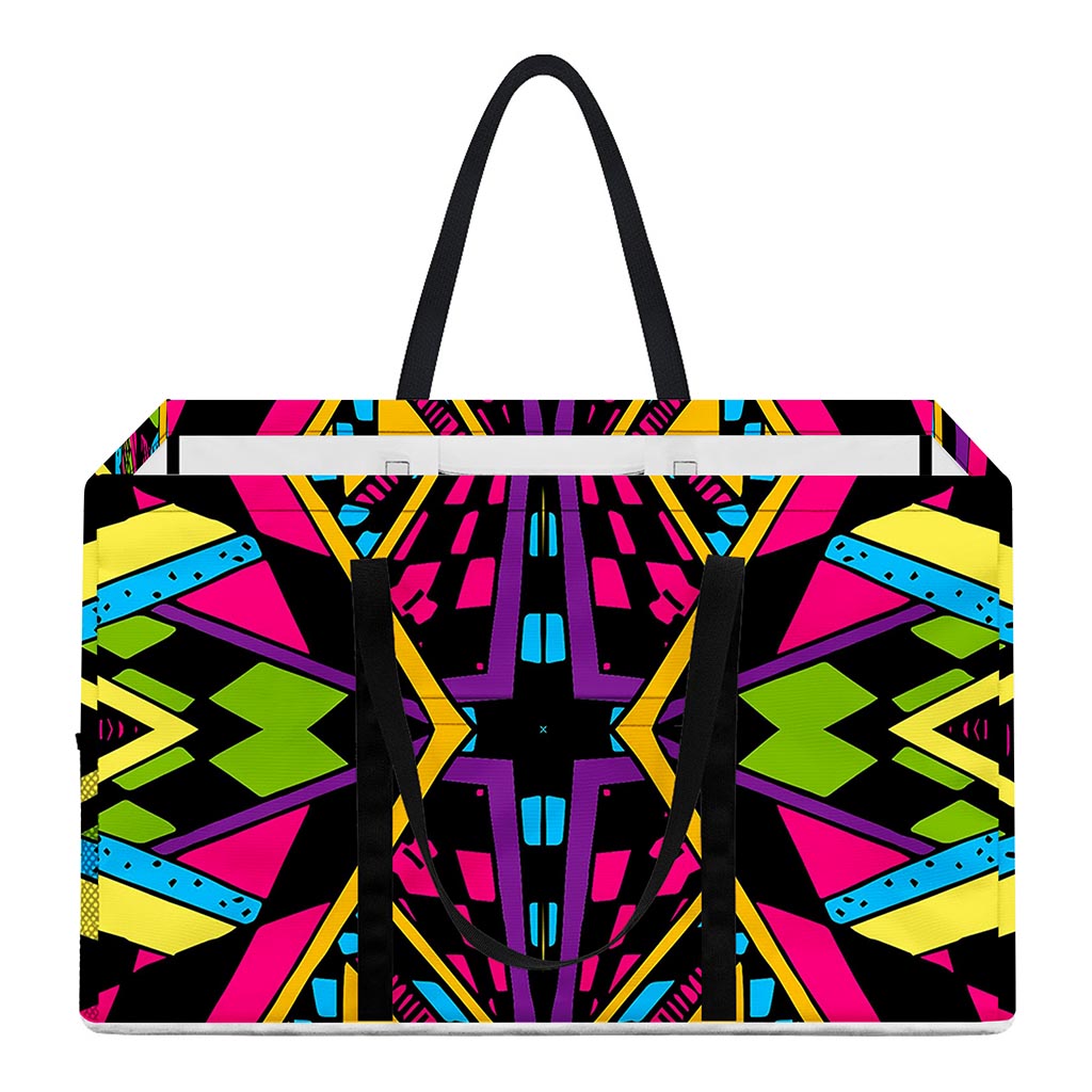 Ethnic Psychedelic Trippy Print Utility Tote Bag