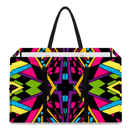 Ethnic Psychedelic Trippy Print Utility Tote Bag