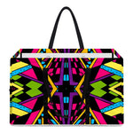 Ethnic Psychedelic Trippy Print Utility Tote Bag