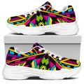 Ethnic Psychedelic Trippy Print White Chunky Shoes