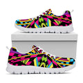 Ethnic Psychedelic Trippy Print White Running Shoes