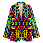 Ethnic Psychedelic Trippy Print Women's Blazer