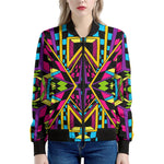 Ethnic Psychedelic Trippy Print Women's Bomber Jacket