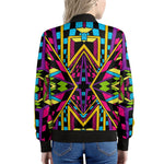 Ethnic Psychedelic Trippy Print Women's Bomber Jacket