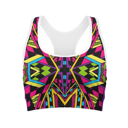 Ethnic Psychedelic Trippy Print Women's Sports Bra