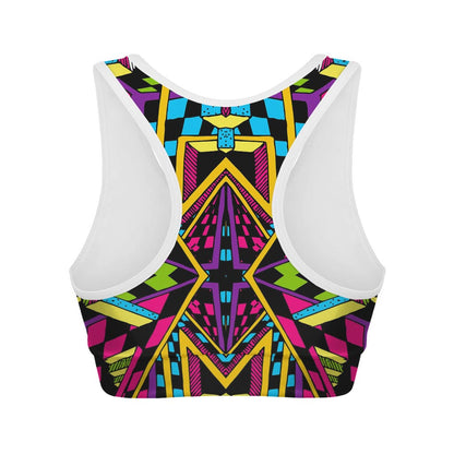 Ethnic Psychedelic Trippy Print Women's Sports Bra