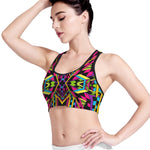 Ethnic Psychedelic Trippy Print Women's Sports Bra