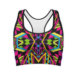 Ethnic Psychedelic Trippy Print Women's Sports Bra