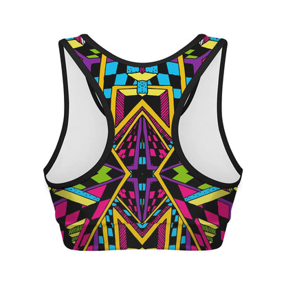Ethnic Psychedelic Trippy Print Women's Sports Bra