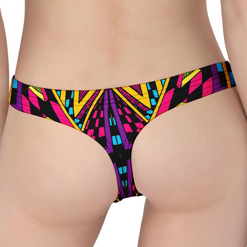 Ethnic Psychedelic Trippy Print Women's Thong