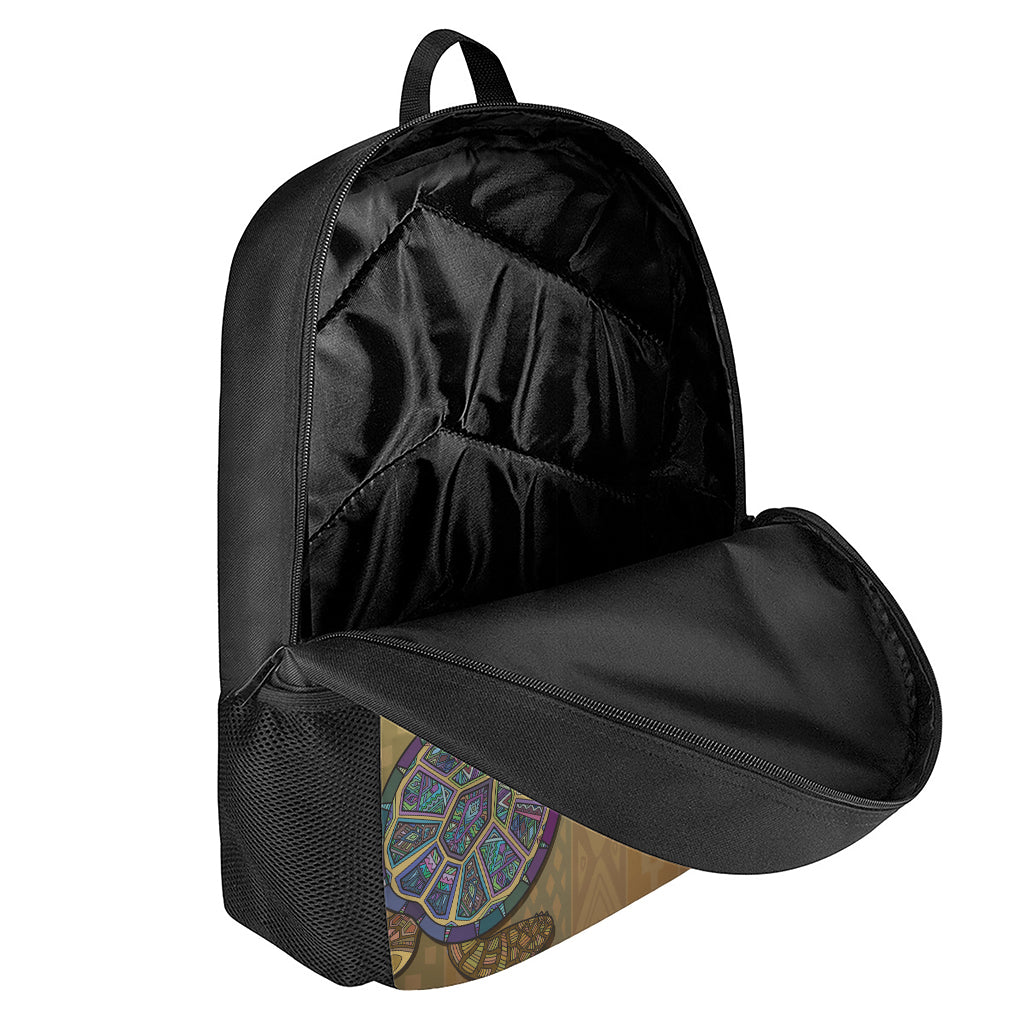 Ethnic Sea Turtles Print 17 Inch Backpack