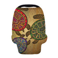 Ethnic Sea Turtles Print Baby Seat Cover