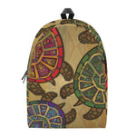 Ethnic Sea Turtles Print Backpack