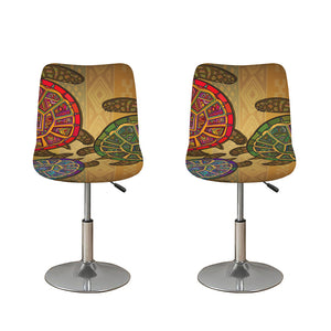 Ethnic Sea Turtles Print Bar Stool Covers