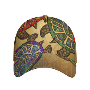 Ethnic Sea Turtles Print Baseball Cap