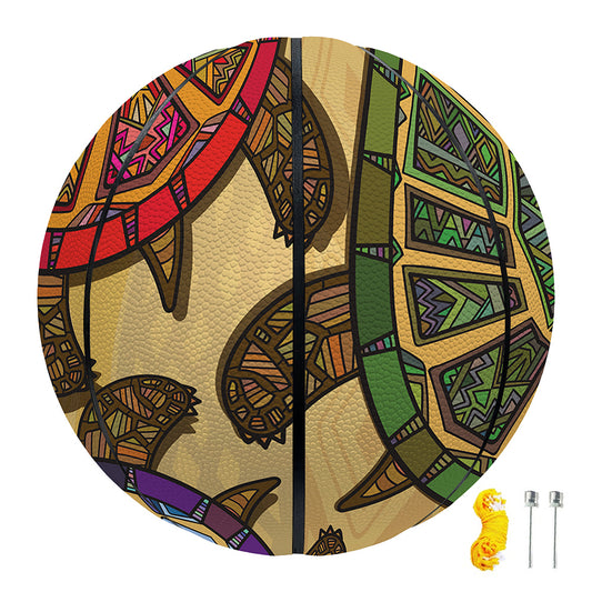 Ethnic Sea Turtles Print Basketball