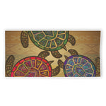 Ethnic Sea Turtles Print Beach Towel