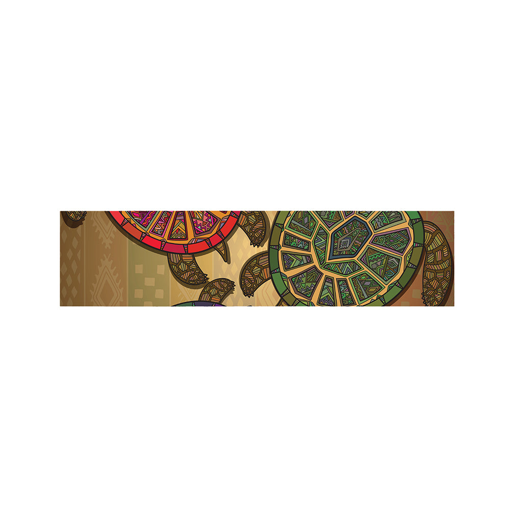 Ethnic Sea Turtles Print Bed Runner