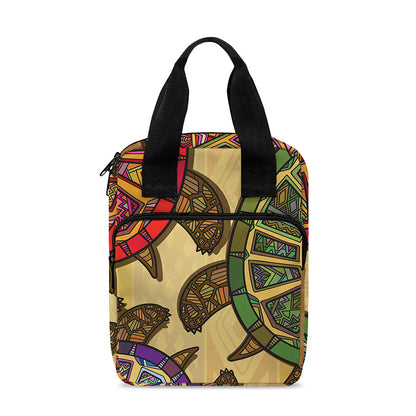 Ethnic Sea Turtles Print Bible Tote Bag