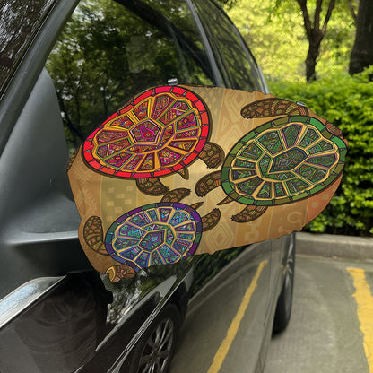 Ethnic Sea Turtles Print Car Side Mirror Covers