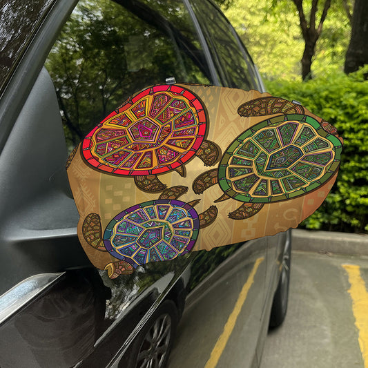 Ethnic Sea Turtles Print Car Side Mirror Covers