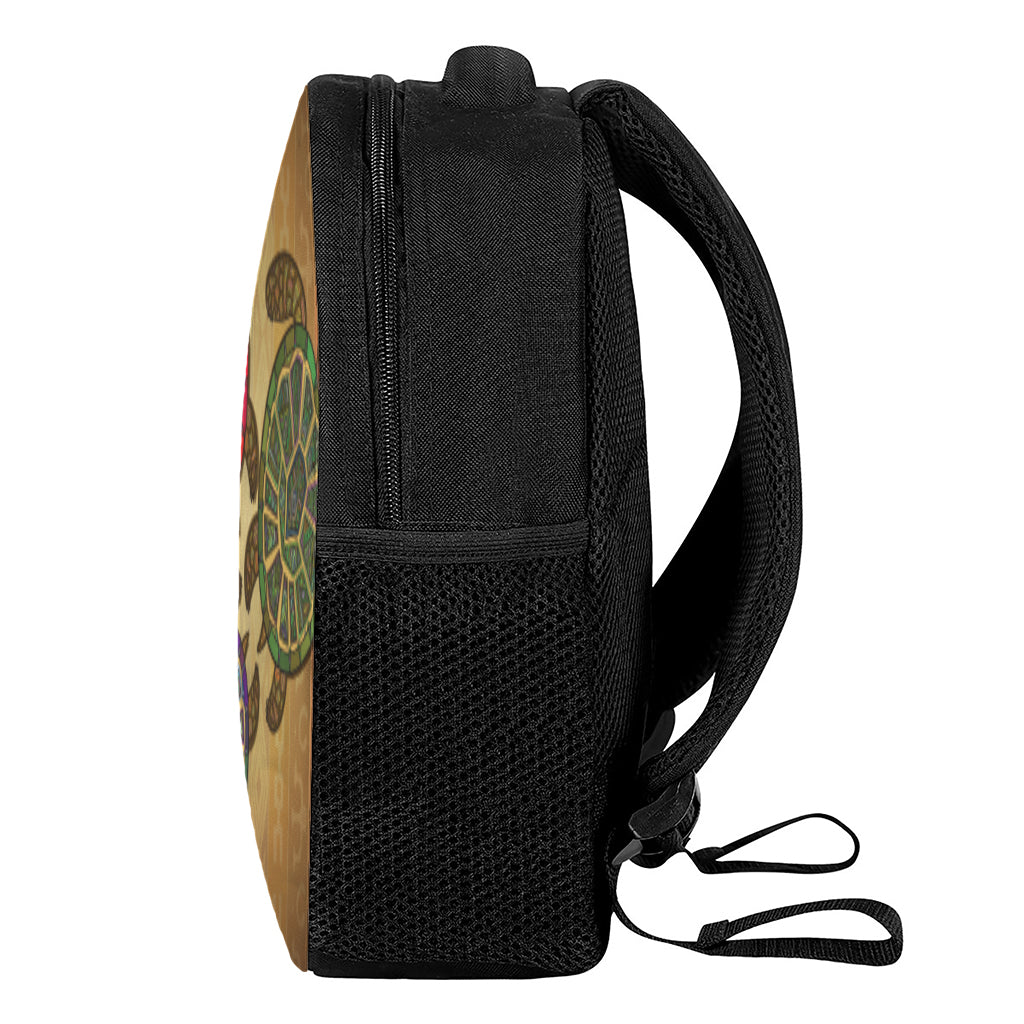 Ethnic Sea Turtles Print Casual Backpack