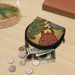 Ethnic Sea Turtles Print Coin Purse